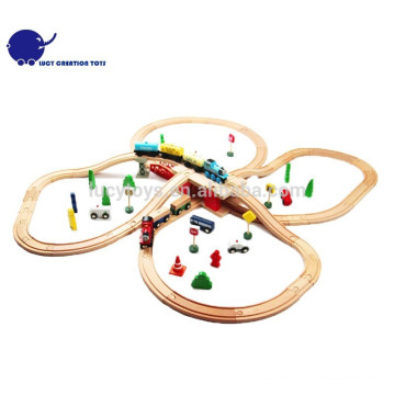 DIY Wooden Railway Sleepers clásico tren ferroviario conjunto de juguete
